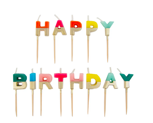 Talking Tables Rainbow Happy Birthday Candles