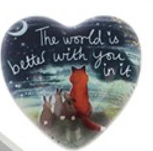 Fox Under The Moon Sentiment Token "The World Is Better With You In It"