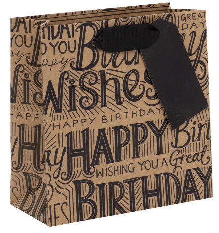 Black & Kraft Paper Gift Bag