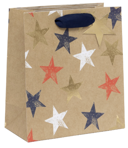 Kraft Paper Stars Gift Bag
