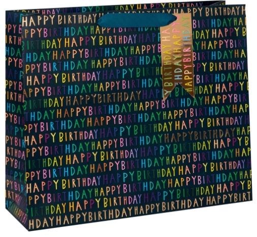 Blue Happy Birthday Gift Bag