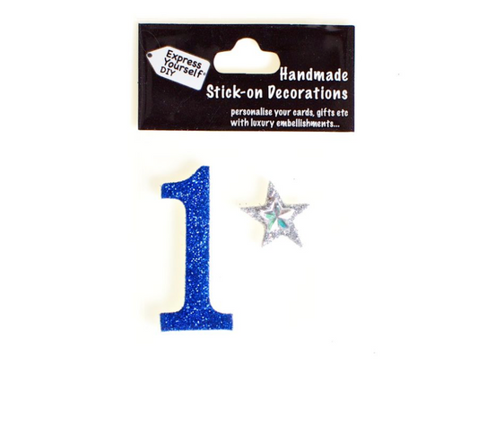 Blue Number Stickers