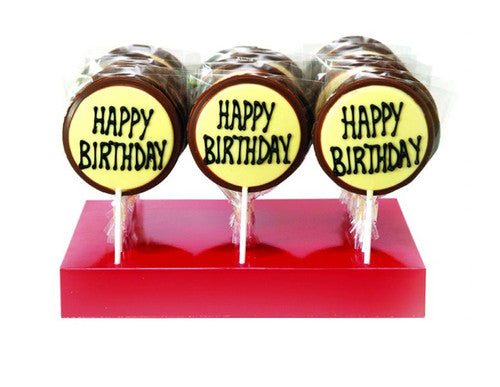 Chocolate 'Happy Birthday' Lolly