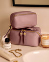 Katie Loxton Fold-Out Mirror Makeup Bag Deep Rose