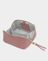 Katie Loxton Fold-Out Mirror Makeup Bag Deep Rose