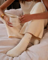 Katie Loxton Gift Boxed Fluffy Socks Star Off White