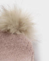 Katie Loxton Knitted Pom Pom Hat Dusty Pink
