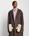 Katie Loxton Teddy Mittens with Cord Cream