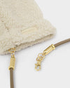 Katie Loxton Teddy Mittens with Cord Cream