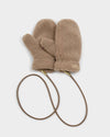 Katie Loxton Teddy Mittens with Cord Tan
