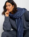 Katie Loxton Printed Scarf Navy Dotted Stripe