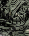 Katie Loxton Printed Foil Scarf Abstract Animal Khaki