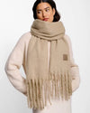 Katie Loxton Oversized Recycled Tassel Scarf Blush Taupe