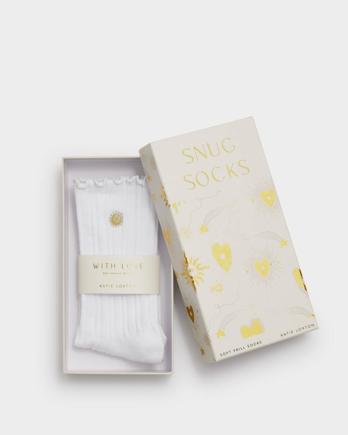 Katie Loxton With Love White Gift Boxed Socks