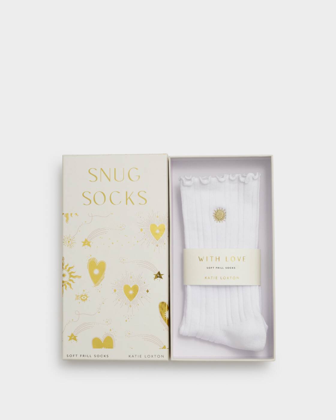 Katie Loxton With Love White Gift Boxed Socks