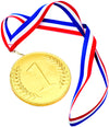 Gold No1 Medal with Red, White & Blue Ribbon